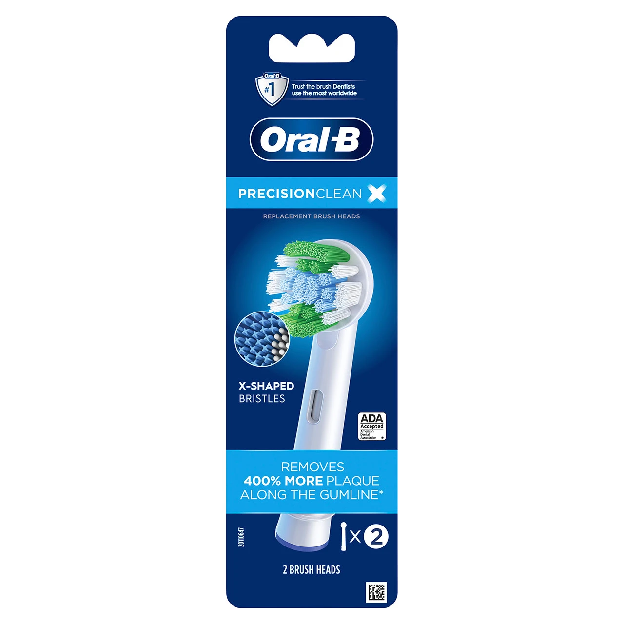 Oral-B Precision Clean X-Filament Replacement Brush Heads, 2 Count - Image 2