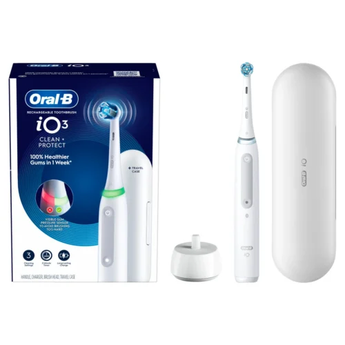 Oral-B iO Series 3 Clean & Protect Rechargeable Electric Toothbrush, Matte White