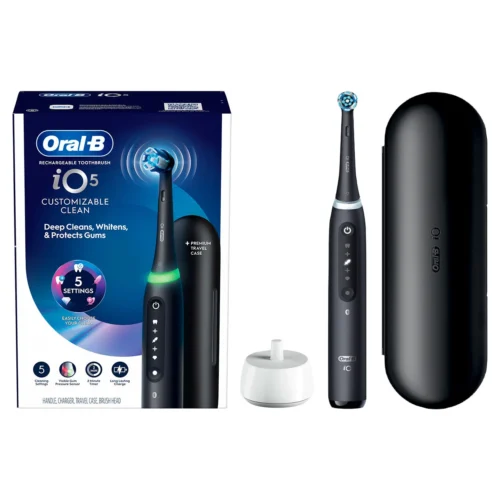 Oral-B iO Series 5 Customizable Clean Rechargeable Electric Toothbrush, Matte Black