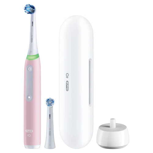 Alternative view of Oral-B iO Series 4 Clean & Gum Care Rechargeable Electric Toothbrush, Azalea Pink