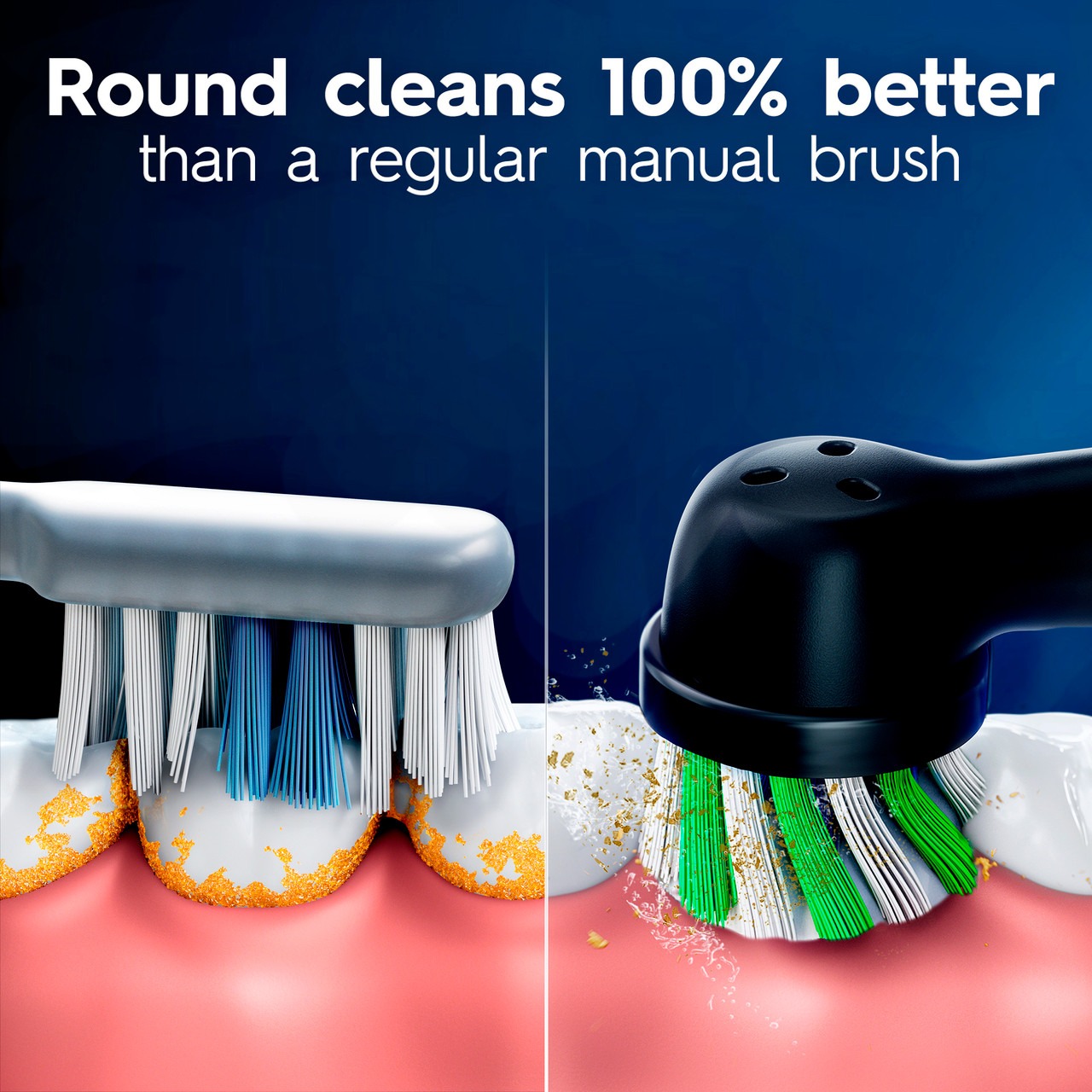Oral-B CrossAction Replacement Brush Heads, Black 6-Count - Image 4