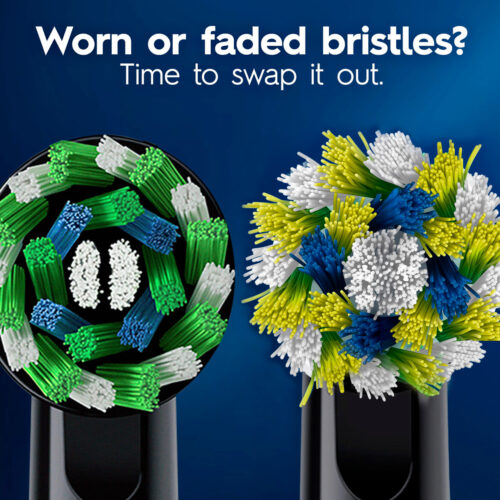 Oral-B CrossAction Replacement Brush Heads, Black 6-Count - Image 6