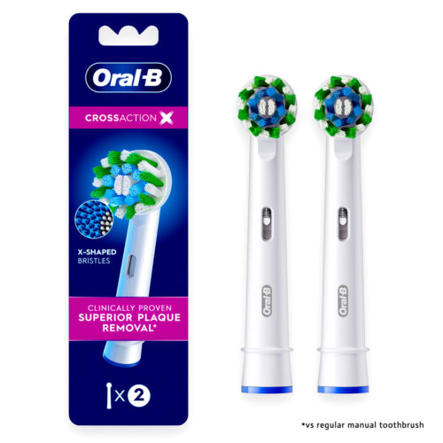 Oral-B CrossAction X-Filament Replacement Brush Heads, 2 CT