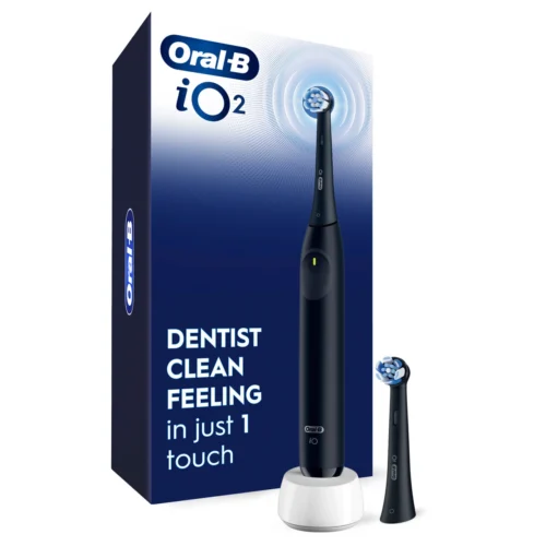 Oral-B iO Series 2 Clean & Protect Rechargeable Electric Toothbrush Starter Kit, Night Black