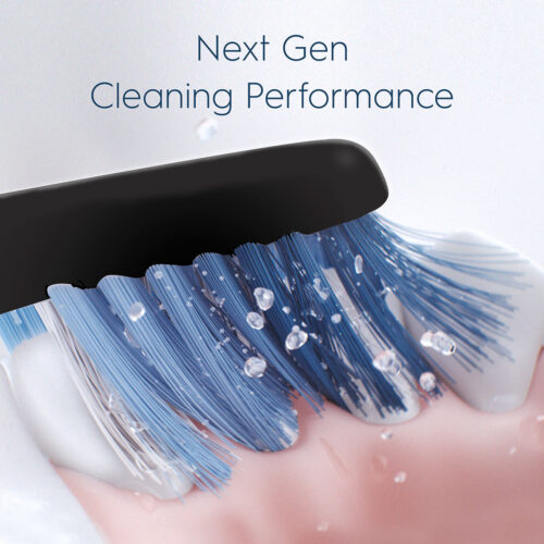 Clic Toothbrush Replacement Brush Heads, Black, 2 Count - Image 7