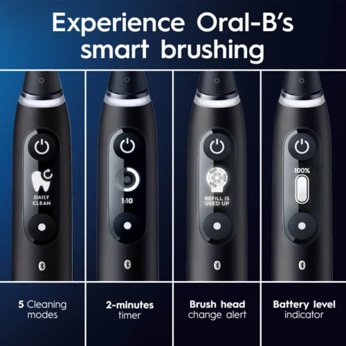Oral-B iO Series 7 Twin Pack, Black Onyx and White Alabaster - Image 7