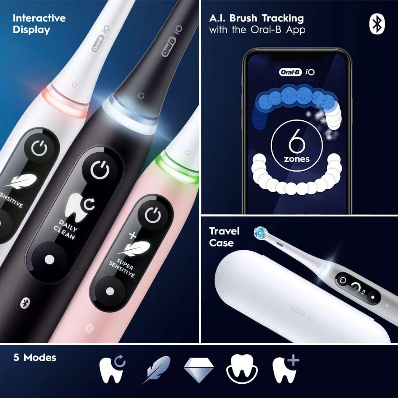 Oral-B iO Series 6 Electric Toothbrush, Black Lava - Image 7