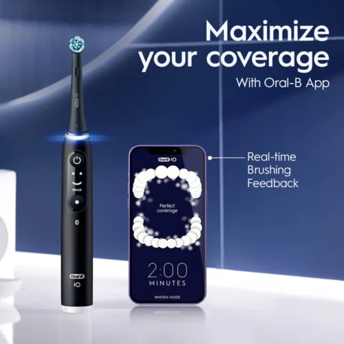 Oral-B iO Series 6 Electric Toothbrush, Black Lava - Image 8