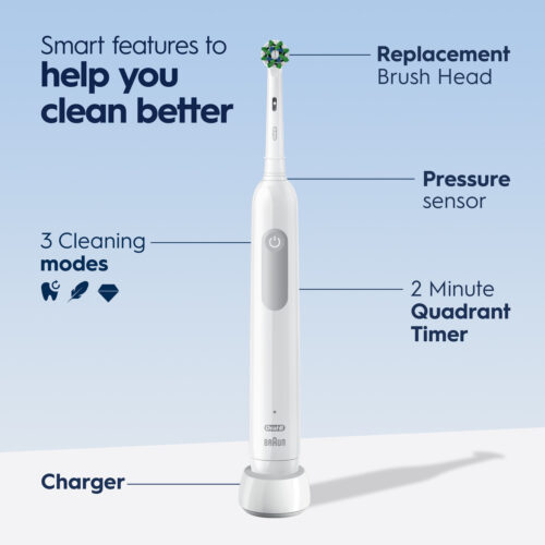Pro 1000 Rechargeable Electric Toothbrush Twin Pack, Black and White - Image 5