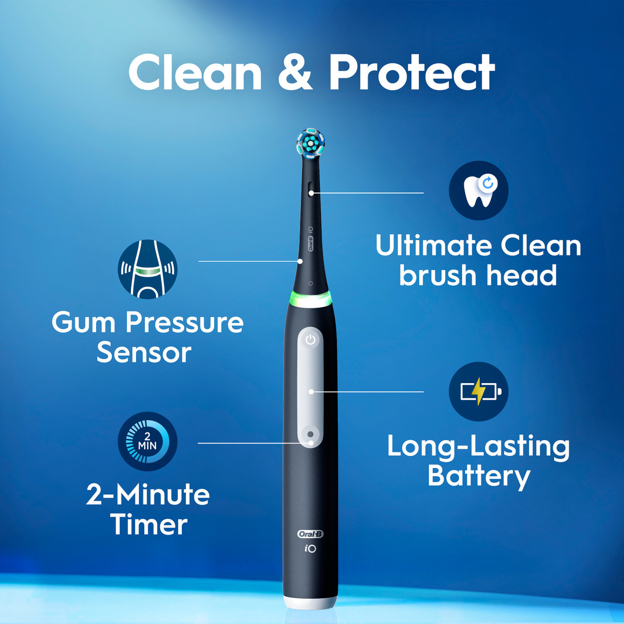 Oral-B iO Series 4 Clean & Gum Care Rechargeable Electric Toothbrush, Azalea Pink - Image 3