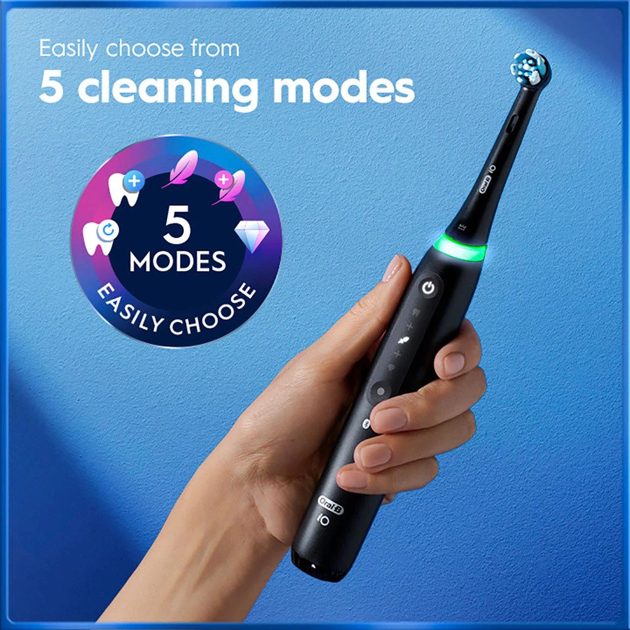 Oral-B iO Series 5 Customizable Clean Rechargeable Electric Toothbrush, Matte White - Image 5