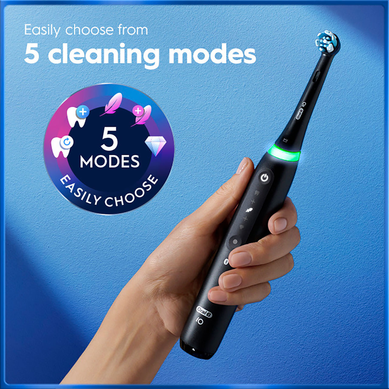Oral-B iO Series 5 Customizable Clean Rechargeable Electric Toothbrush, Matte White - Image 5