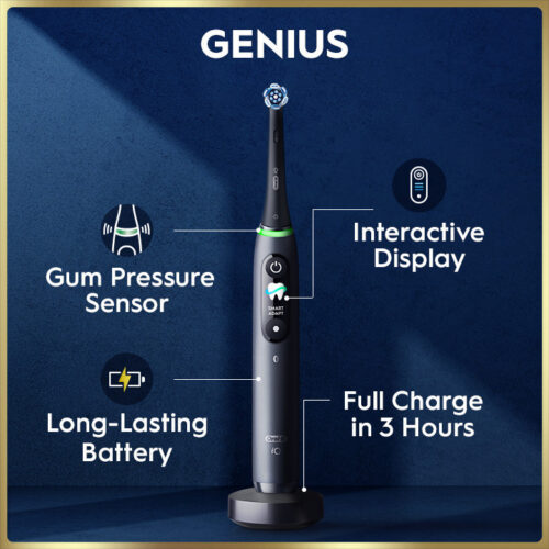 Oral-B iO Series 9 Genius Rechargeable Electric Toothbrush, Sapphire Blue - Image 3