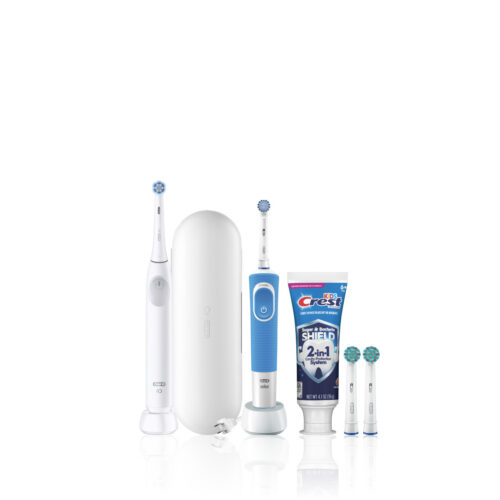 Oral-B Family Pack Featuring iO2 + Kids Advanced Cavity Bundle, Pure White