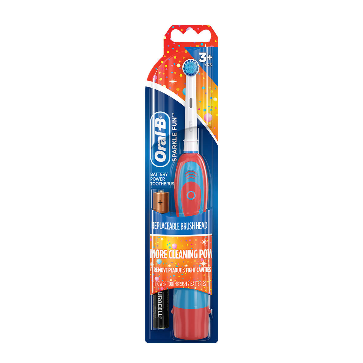 Pro-Health Sparkle Fun Battery Kids Toothbrush with Replaceable Sensitive Brush Head, for Kids 3+ - Image 2
