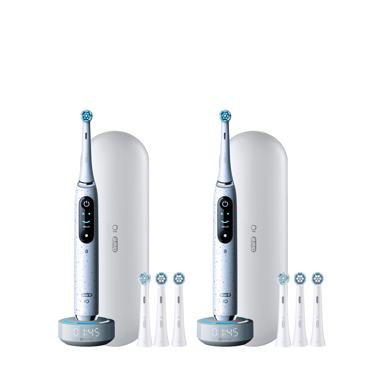 Oral-B iO Series 10 Twin Pack, Stardust White + Stardust White