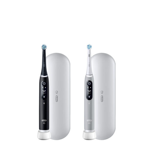 Oral-B iO Series 6 Twin Pack, Black Lava + Grey Opal