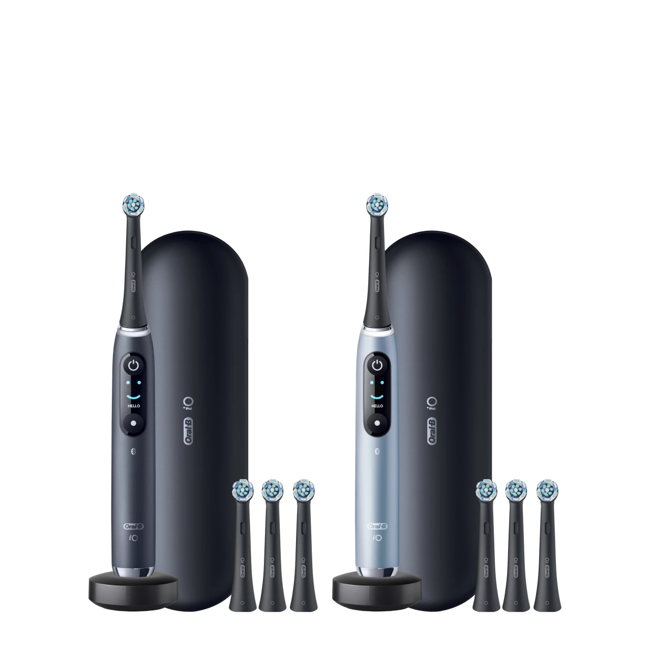 Oral-B iO9 Twin Pack, Black Onyx + Aqua Marine